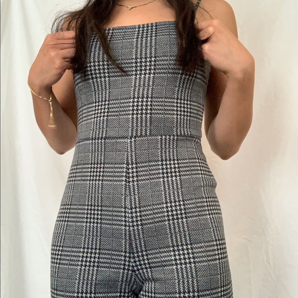 Plaid Jumpsuit